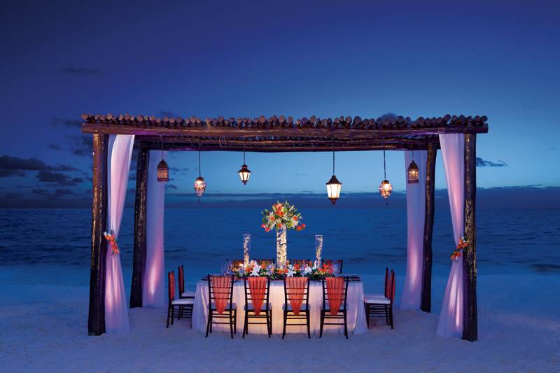 Reception on the beach