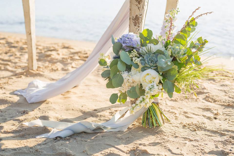 Flowers on the beach