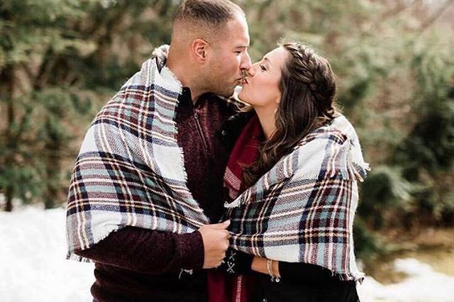 Engagement photo hair