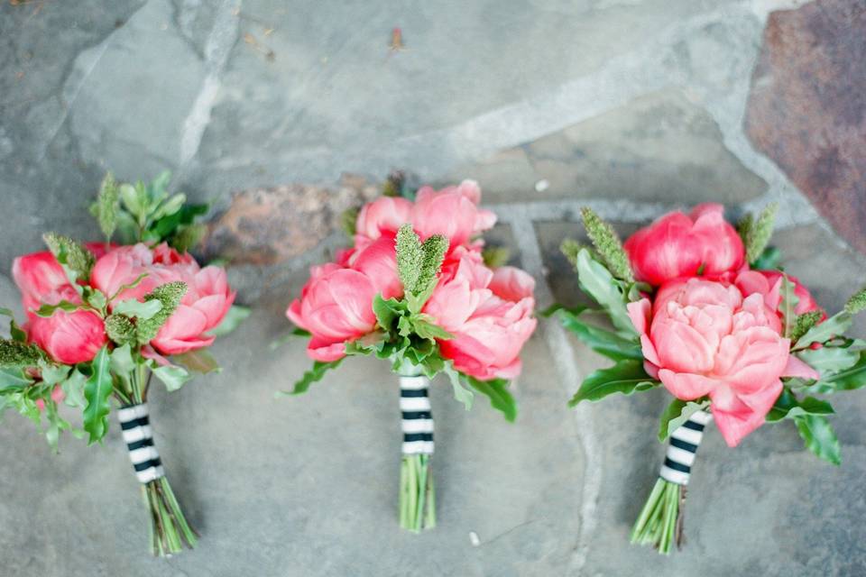 Peony bouquets