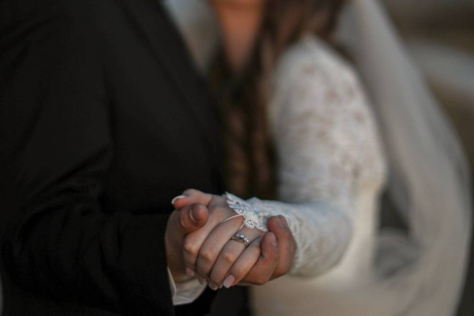 The bride and groom