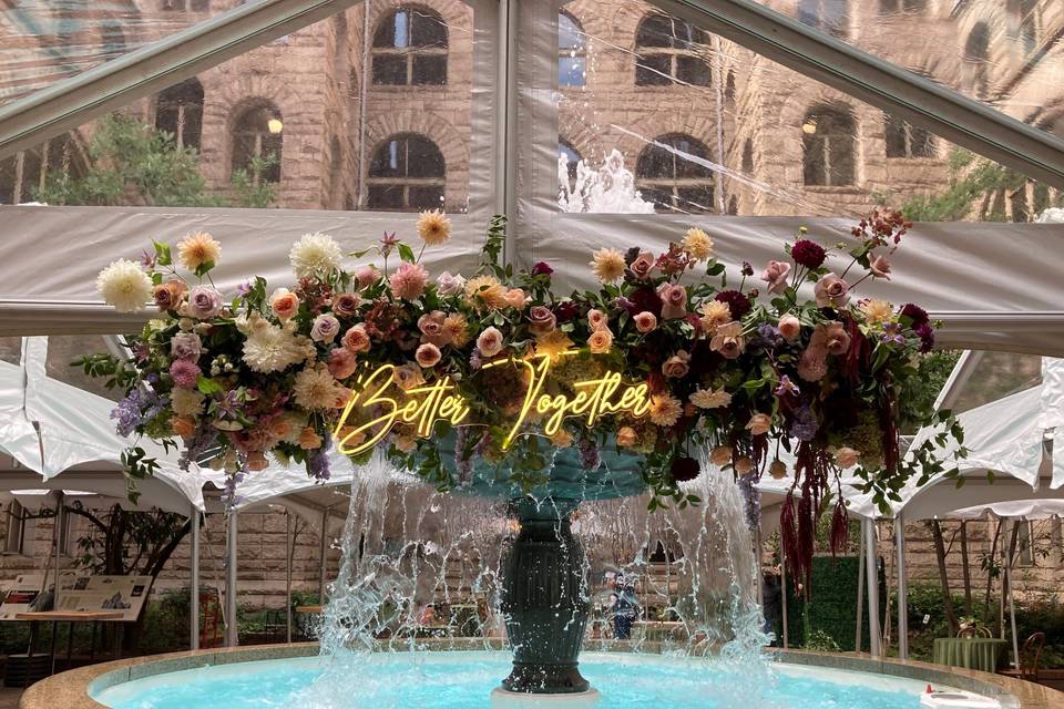 Courtyard fountain