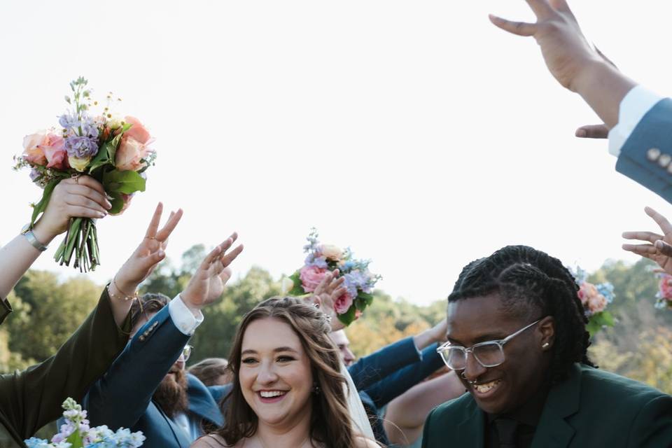 Wedding party shenanigans