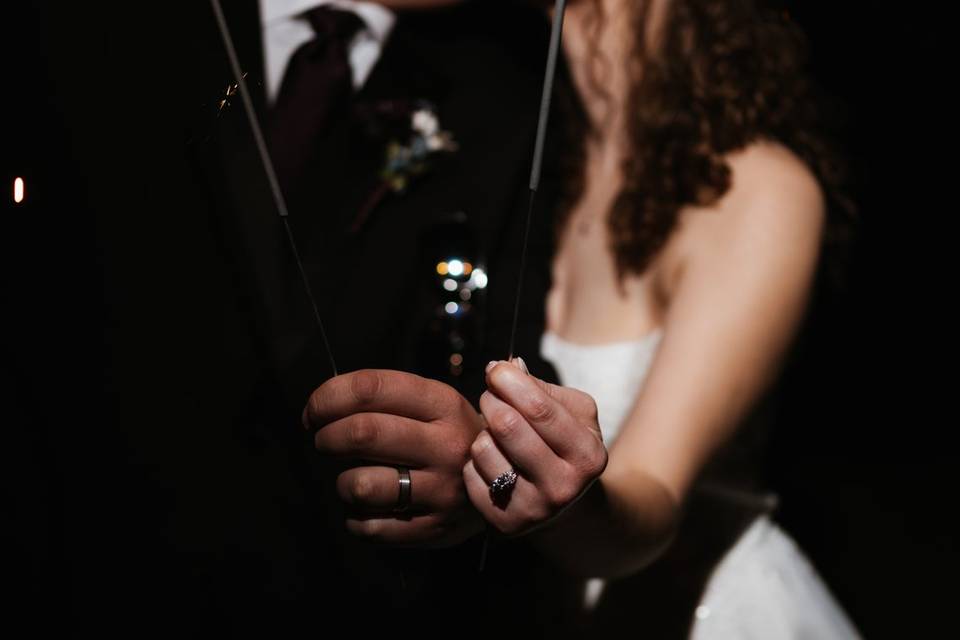 A sparkler exit