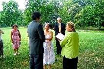 Rev. Zenobia - casual wedding in the park