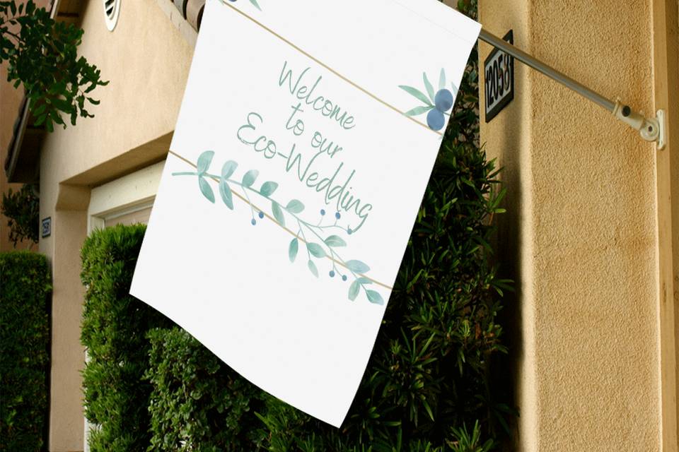 Welcome sign-white