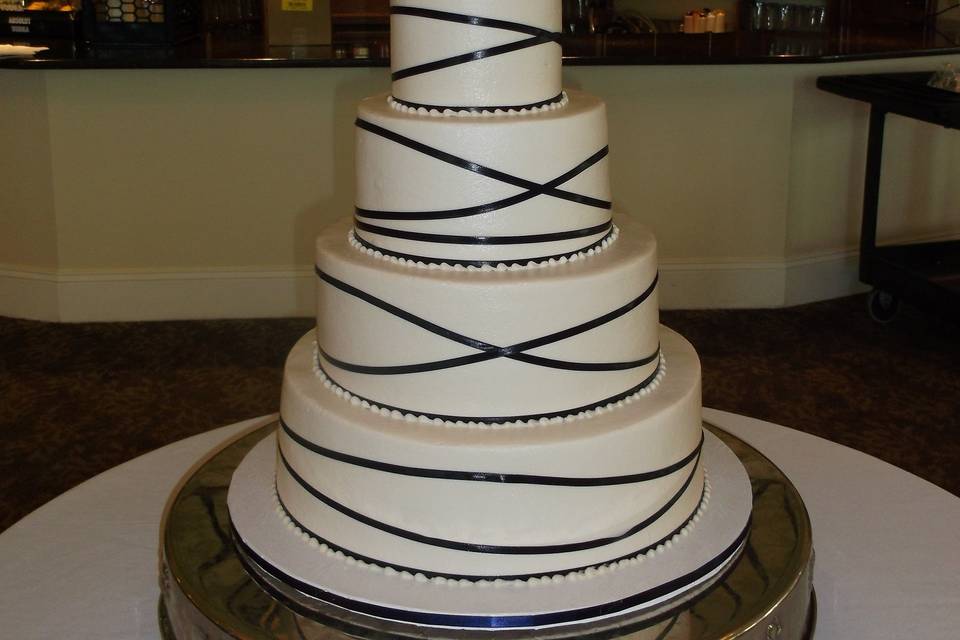 Black and white cake