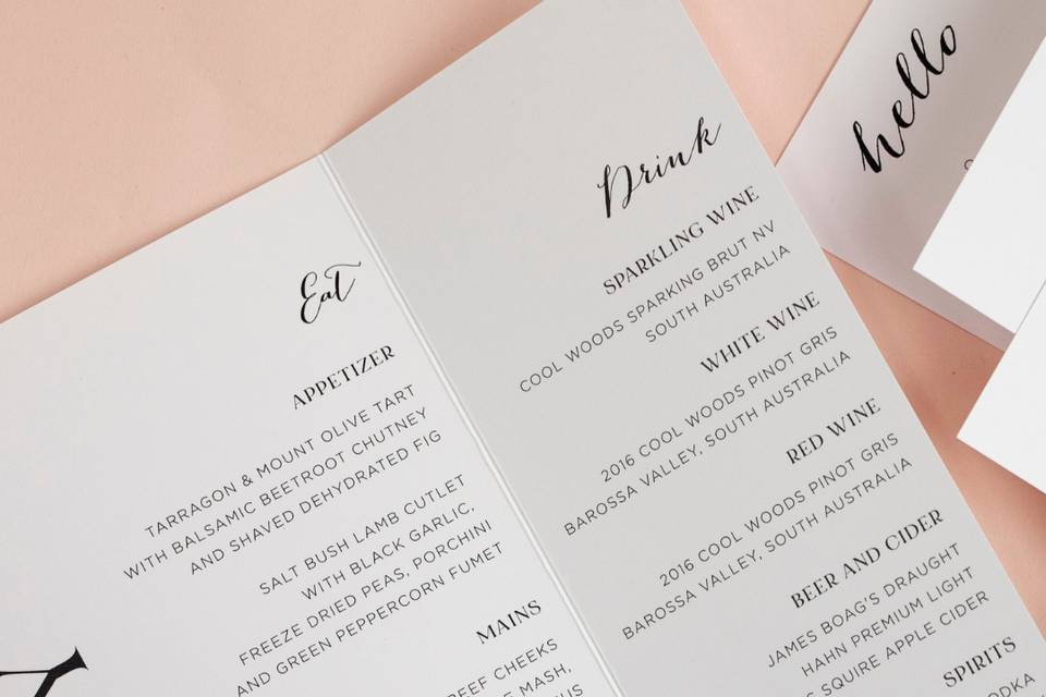 Menu Card