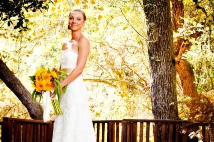 Strapless Alencon Lace Wedding Gown