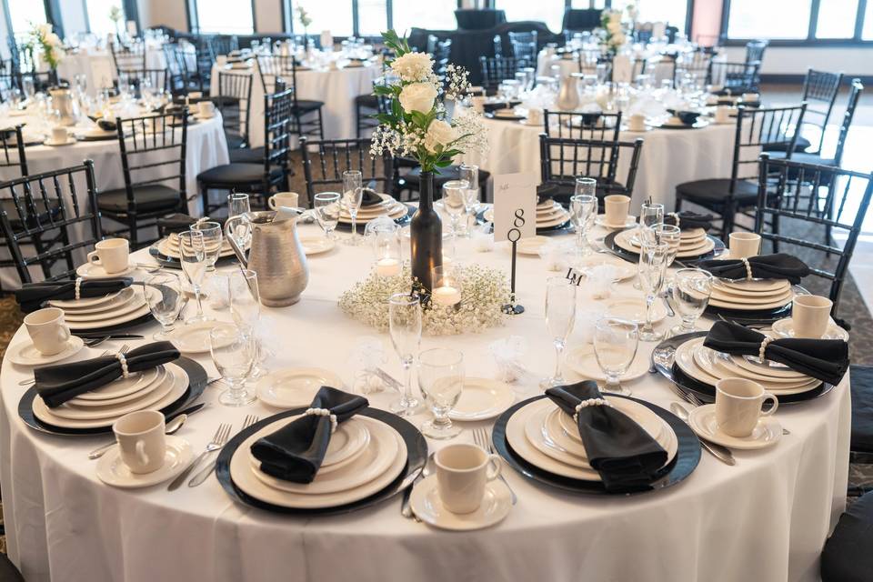 Black and white wedding