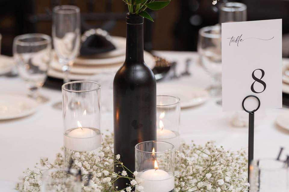 Black and white wedding