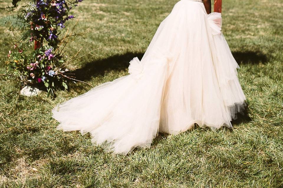 Bride in the paddocks
