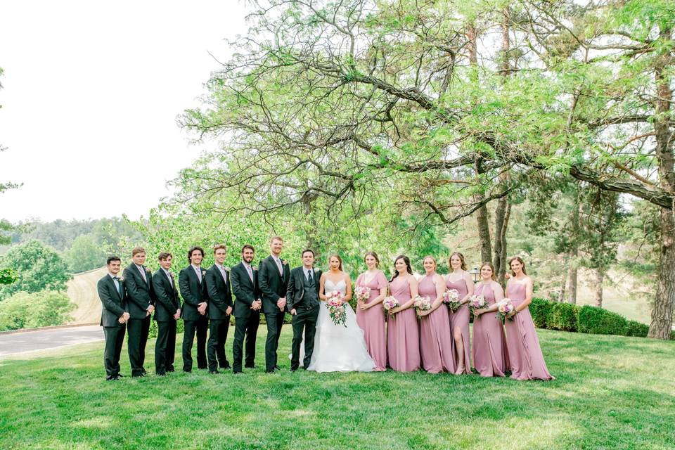 Bridal party blooms