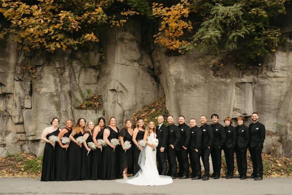 Black and White Wedding Party