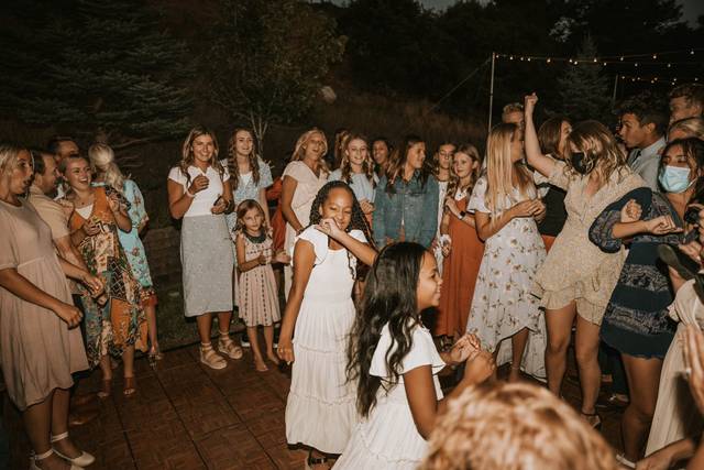 Flower girls dancing
