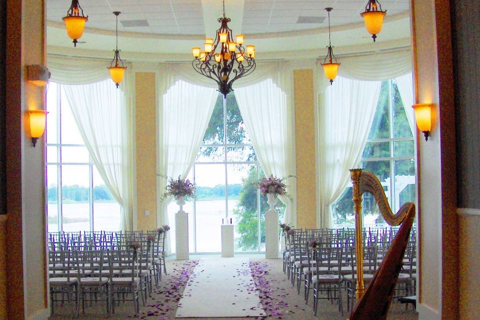 Indoor wedding ceremony venue