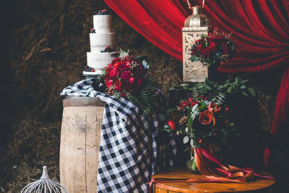 Rustic Barn Cake Backdrop