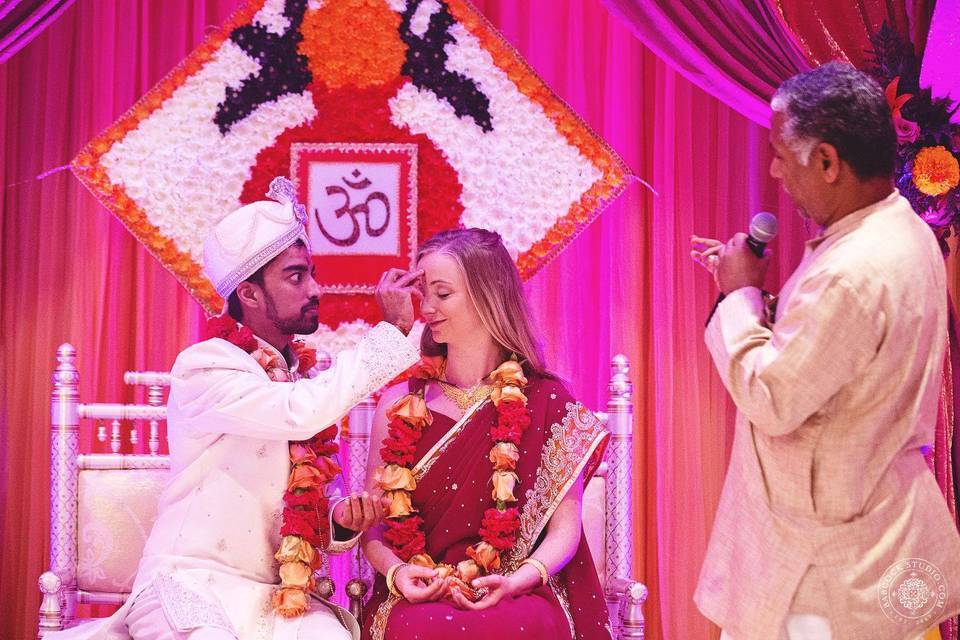 Fabric Mandap with Florals