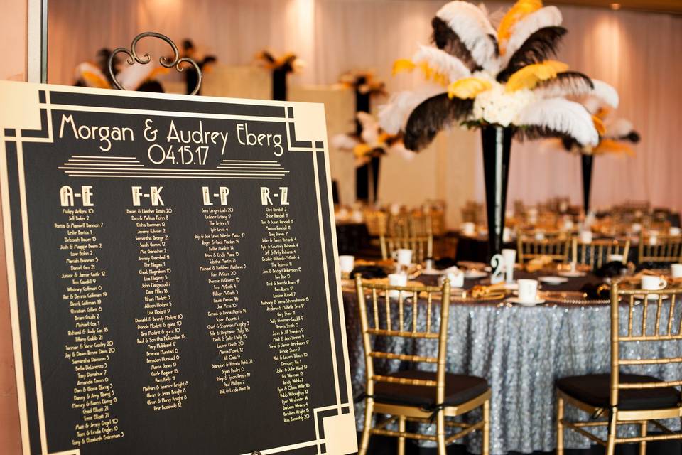 Gatsby wedding, event printing