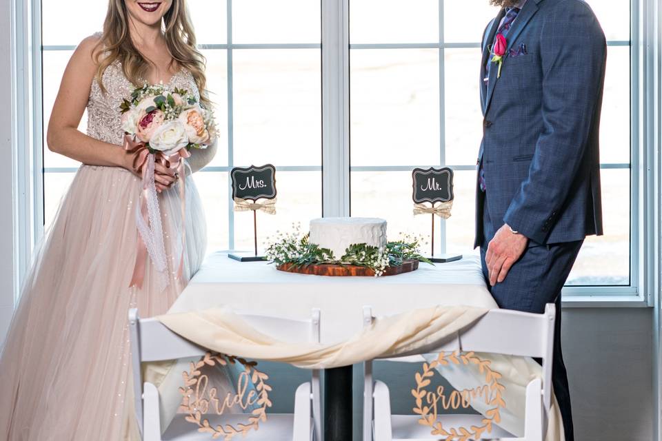 Couple with table setting
