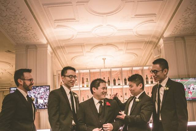 Groomsmen in Robies