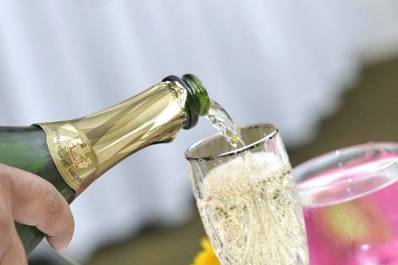 Getting ready for the toast.