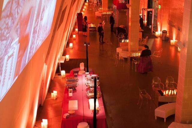 Reception hall setup