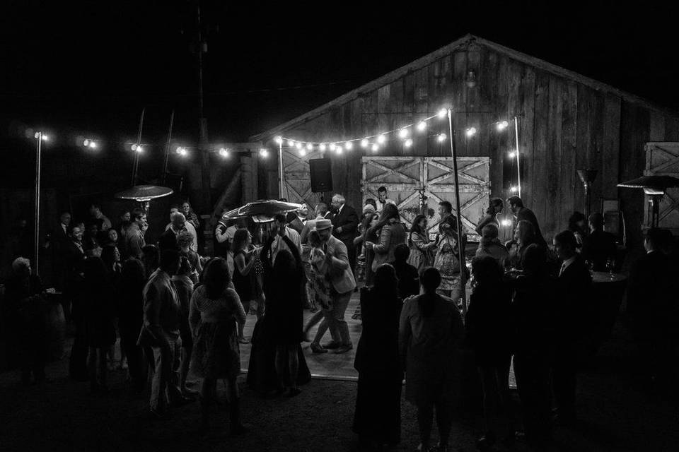 Barn wedding reception