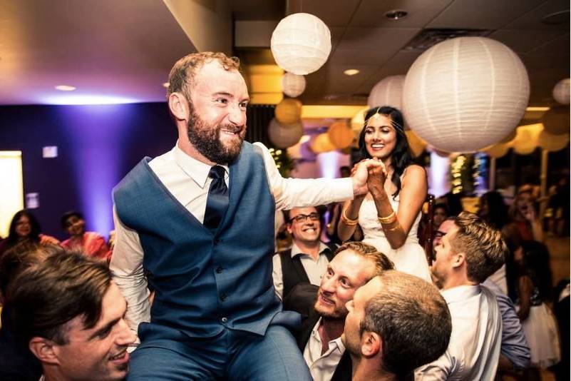 Carrying the newlyweds