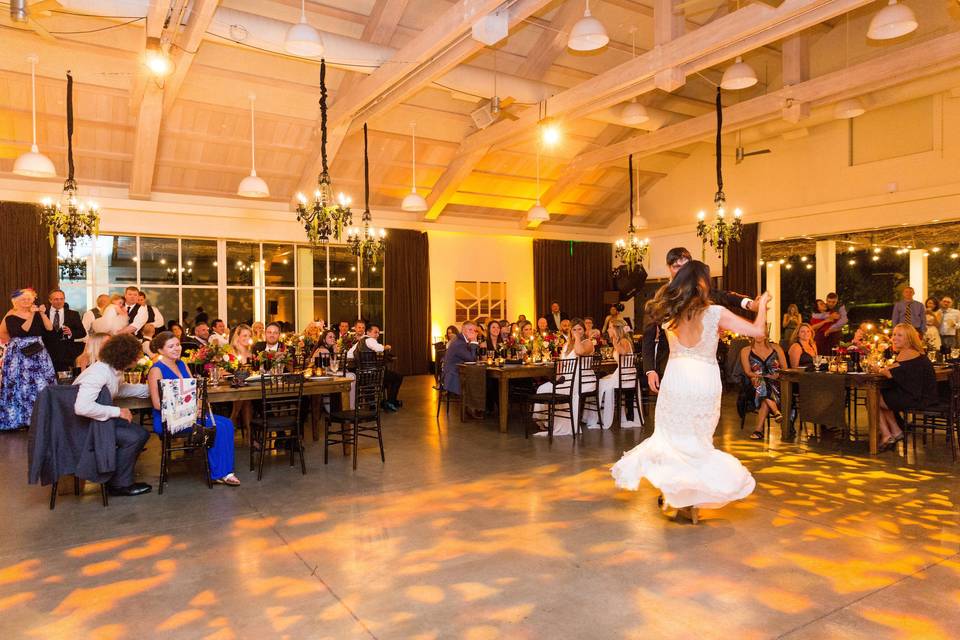 Newlyweds on the dance floor