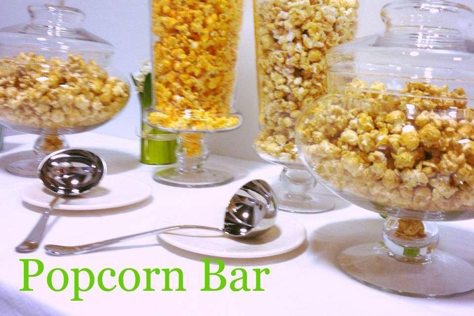 Delicious popcorn bar by Popsations Popcorn Company