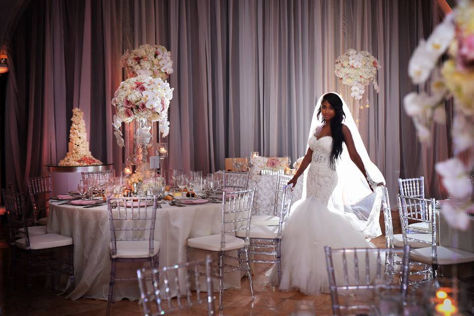 Bride in the reception hall