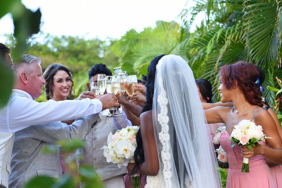 Bride giving a toast