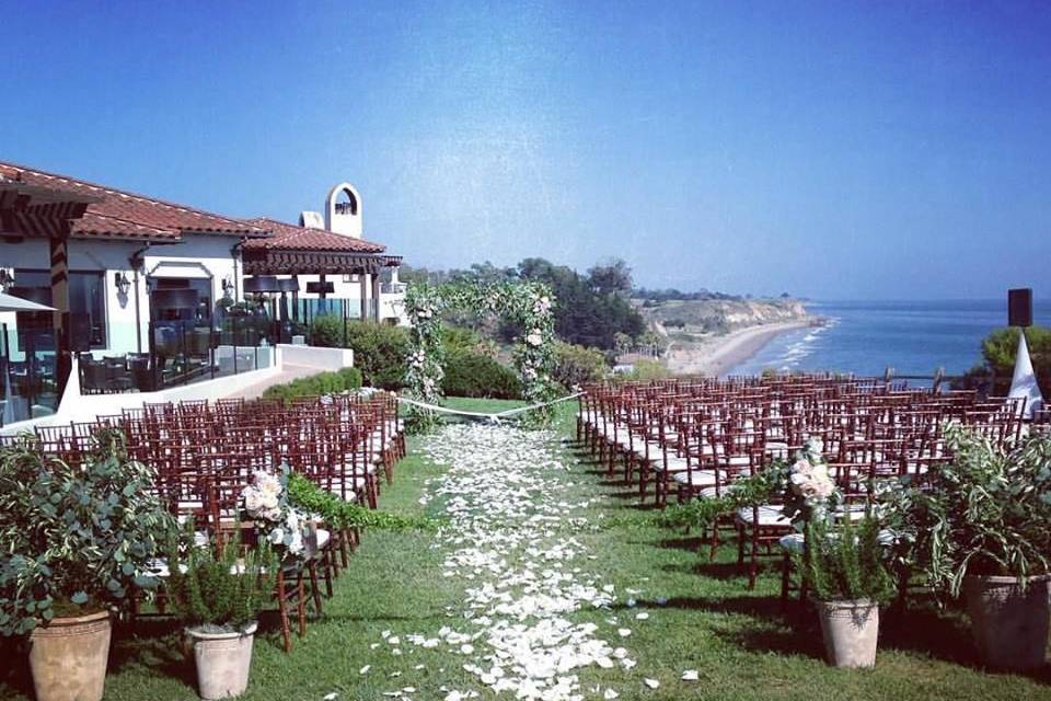 Wedding ceremony setting