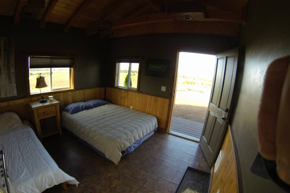 Inside the little cabin