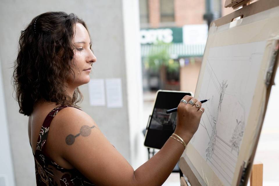 Cayla, live painting 3