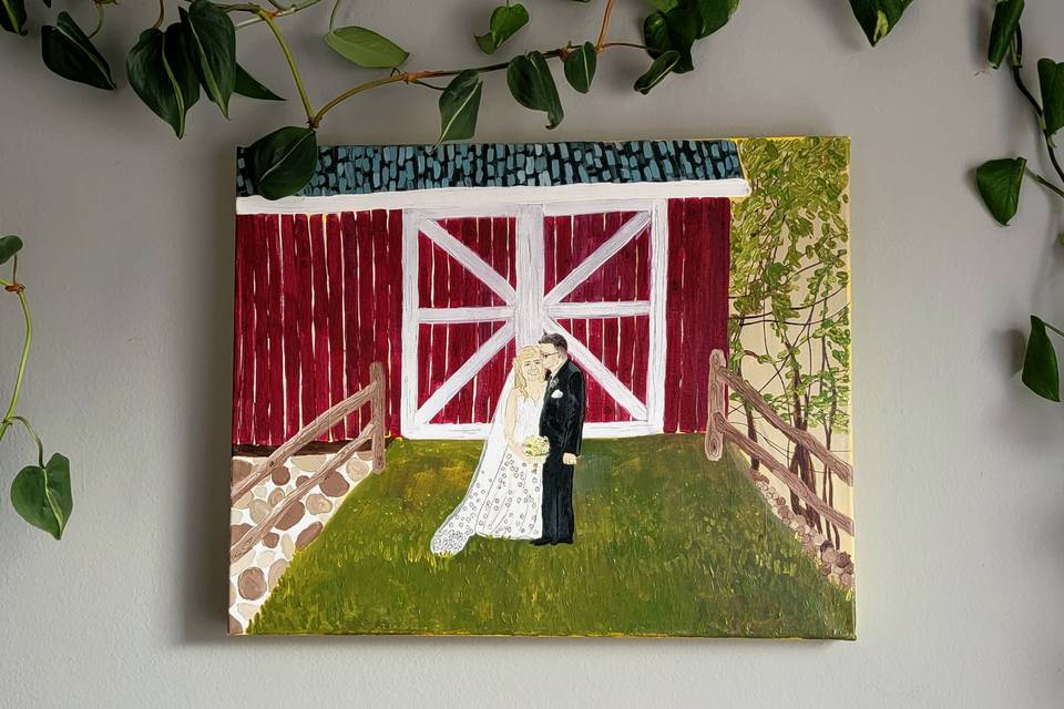 Barn wedding, 16 x 20 example