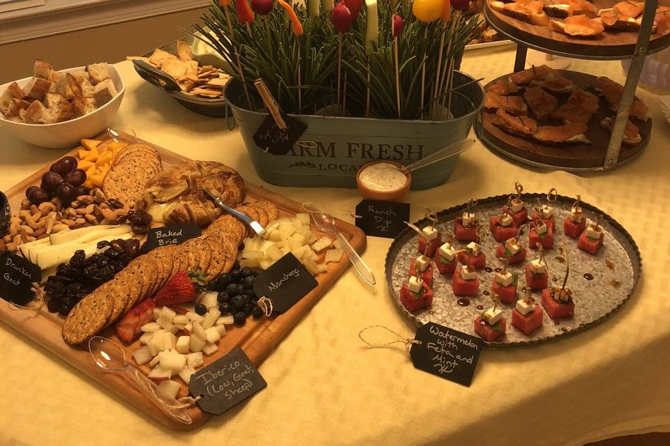 Hors d’oeuvres table
