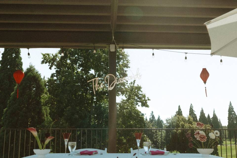 Sweetheart Table on Terrace