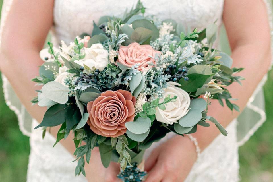 Rose gold & blush bouquet