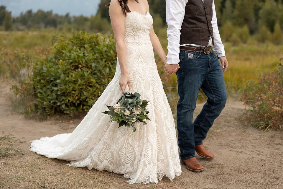 Eucalyptus and Ivory Bouquet