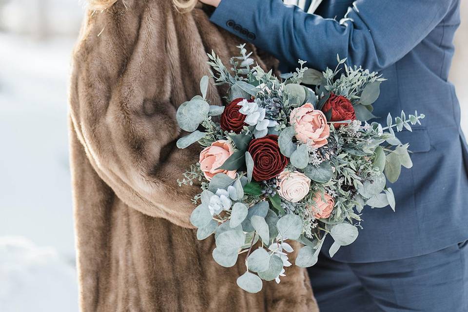 Burgundy and Blush Bouquet