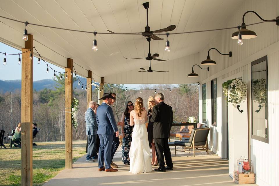 Covered porch for cocktail
