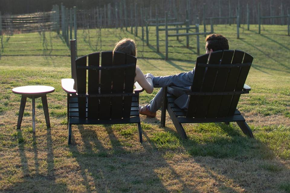 Adirondack chairs for guests