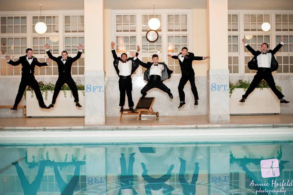 The groom with his groomsmen​