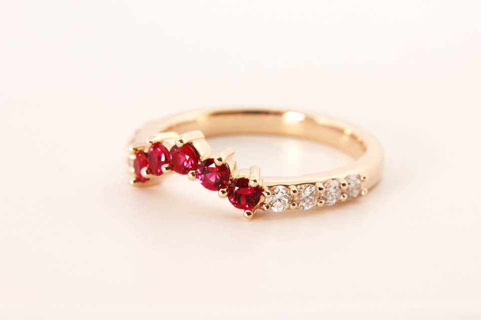 Custom Ruby Wedding Ring