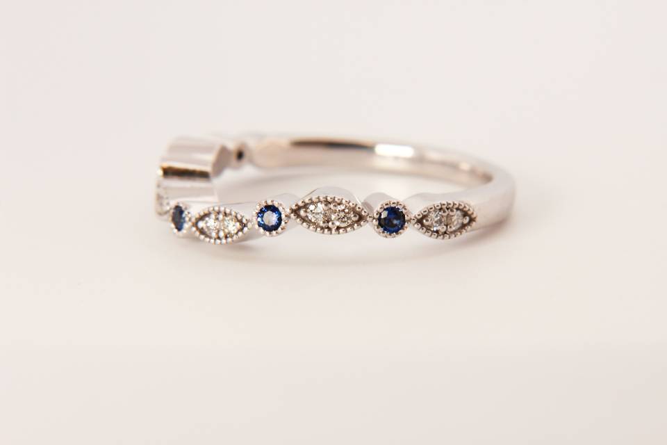 Custom Sapphire Wedding Ring