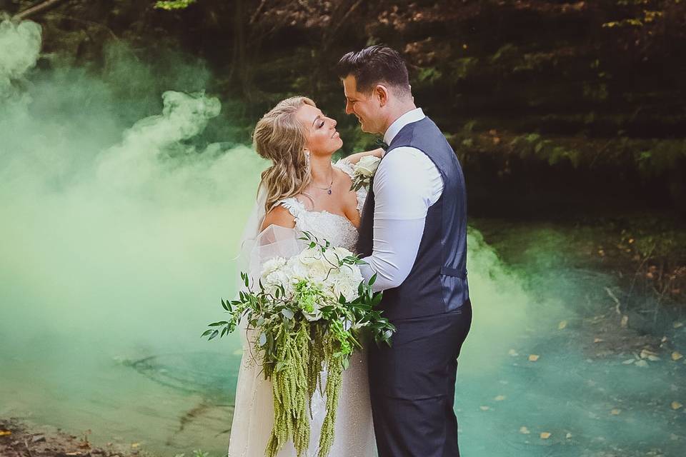 Smoke bombs for a Packer Theme
