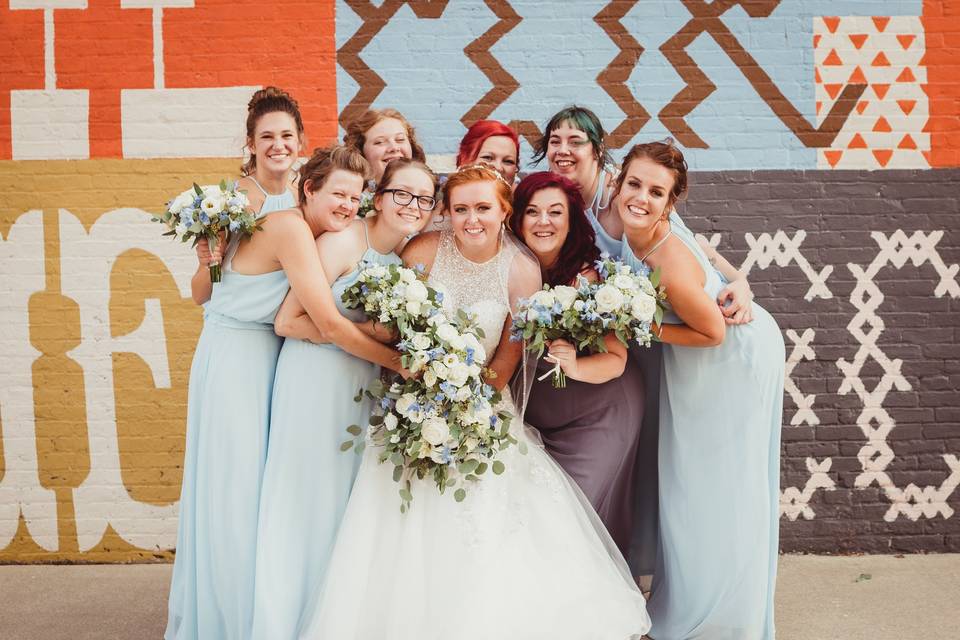 Hannah and her bridesmaids