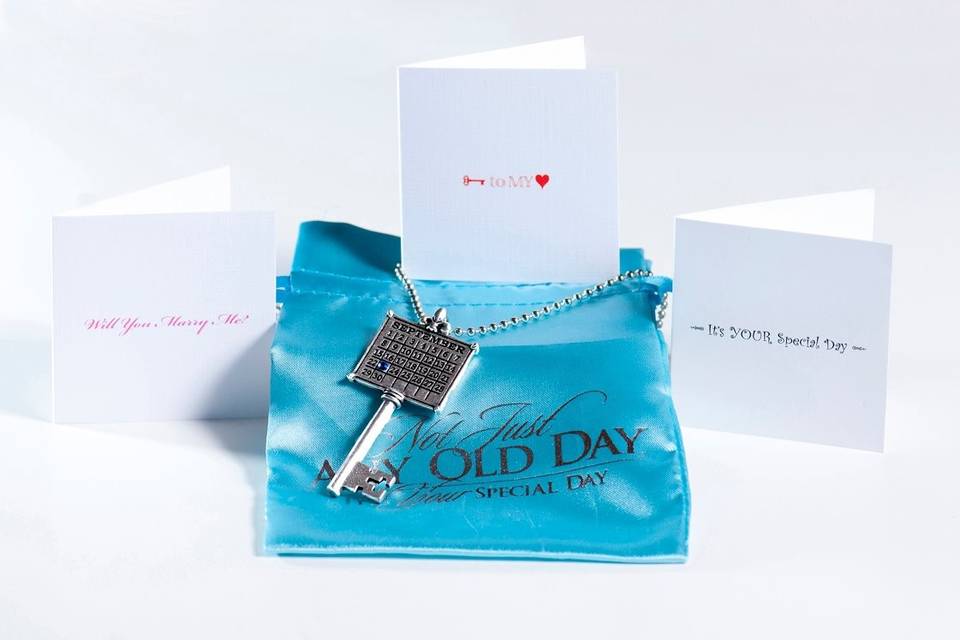 Satin gift bag and cards